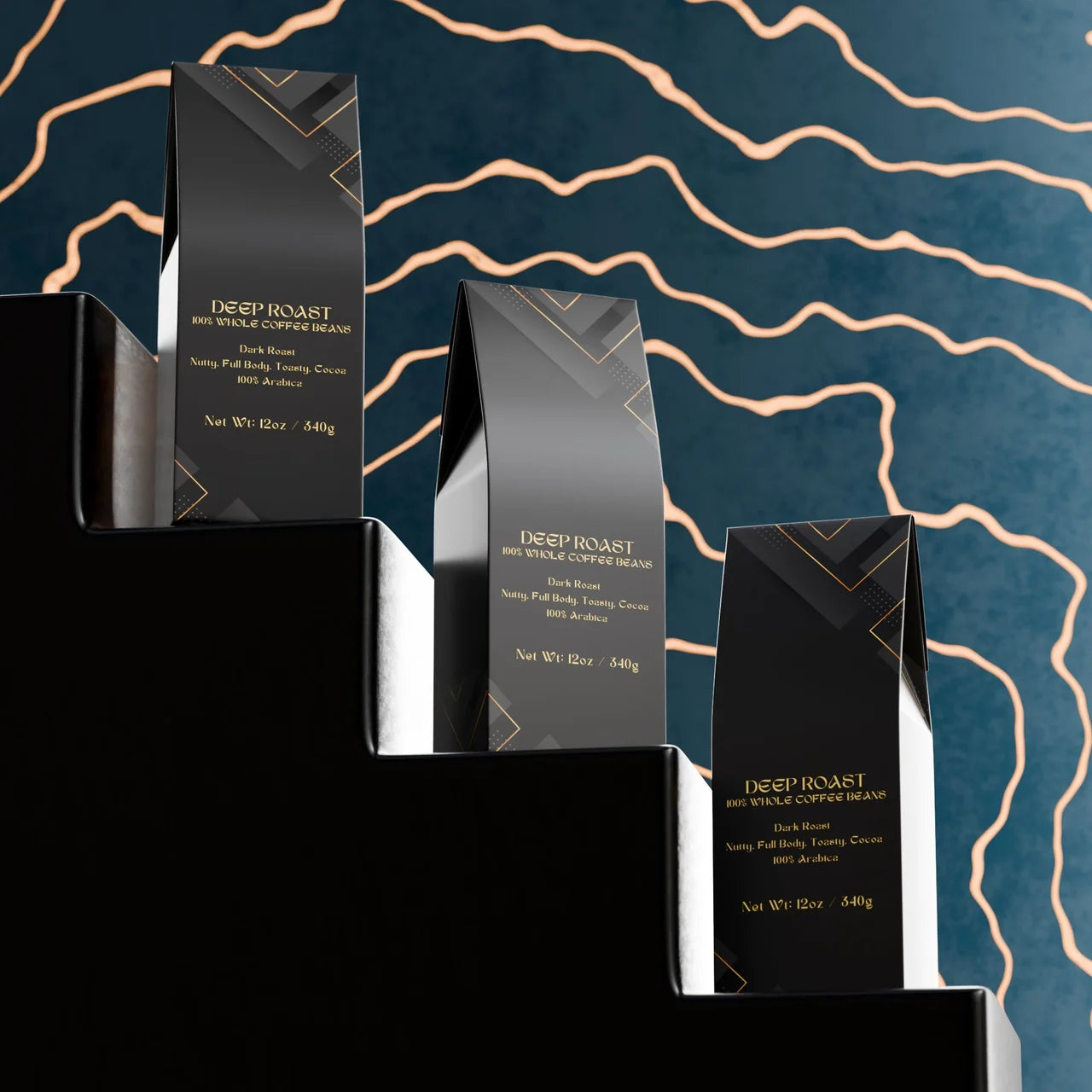 Deep Roast 12oz whole bean coffee bag