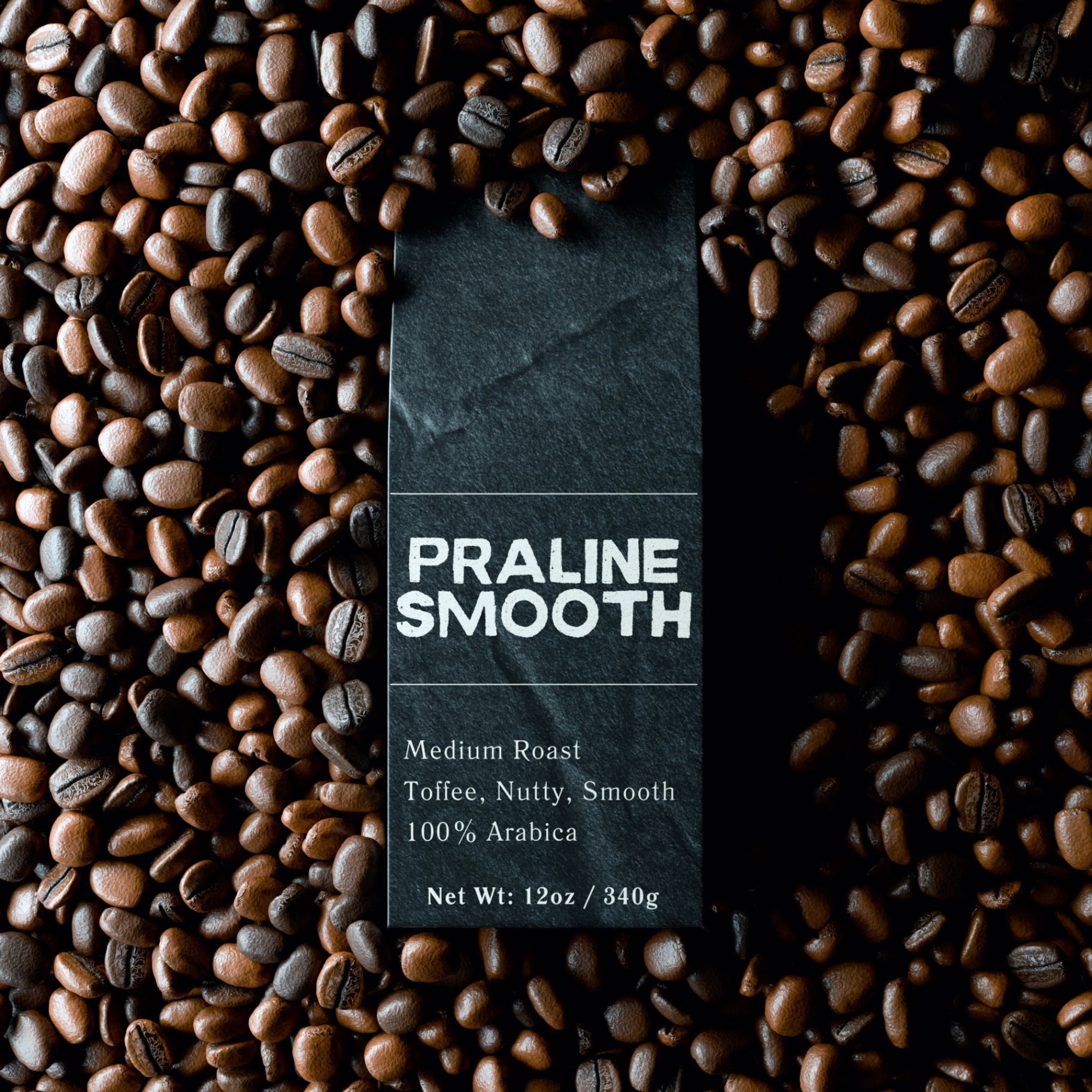 Praline Smooth 12oz whole bean coffee bag